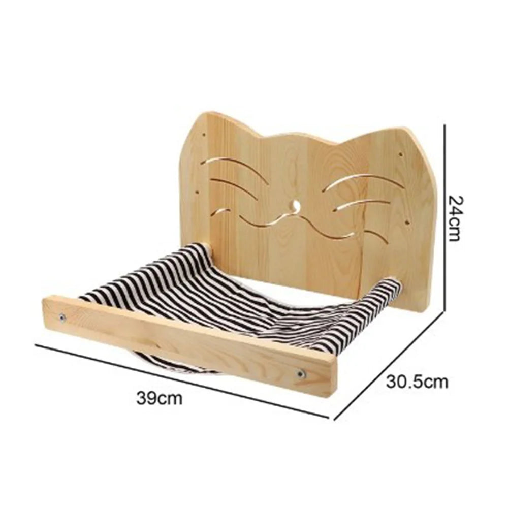 Cat Wall Mounted Furniture Wooden Hammock