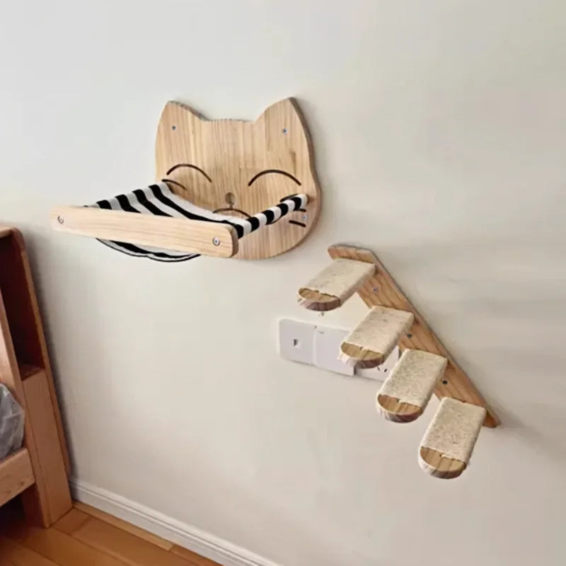 Cat Wall Mounted Furniture Wooden Hammock