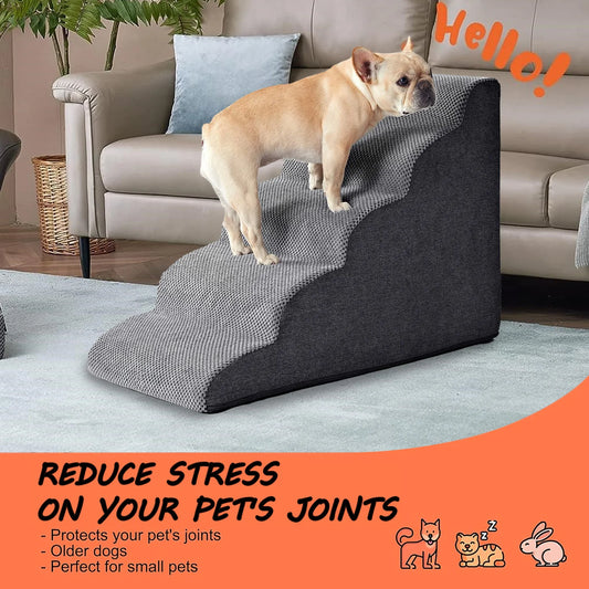 Dog Stairs for High Beds 5-Step