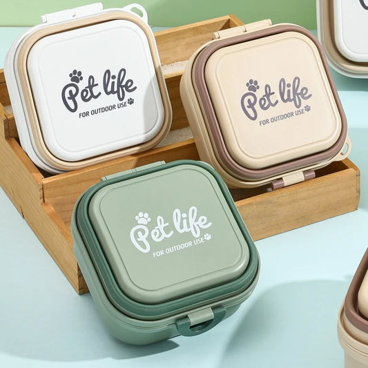 Double-decker Pet Travel Bowl