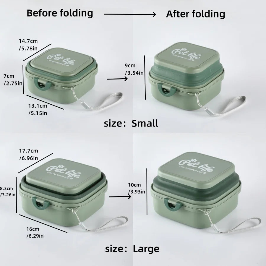 Double-decker Pet Travel Bowl