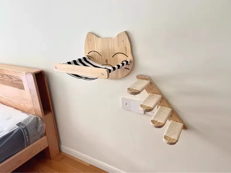 Cat Wall Mounted Furniture Wooden Hammock