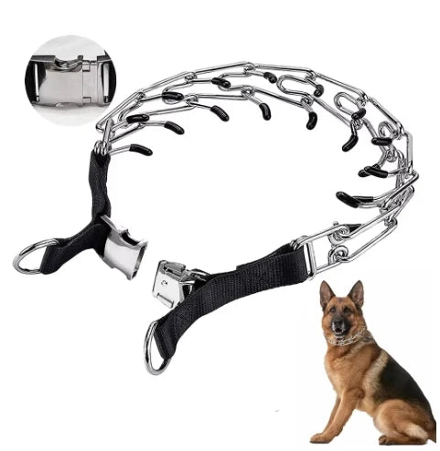 Dog Collar for Anti-Pull Training Quick-Release Metal Buckle Adjustable Stainless Steel