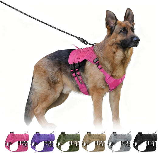 Tactical Dog Harness for Large Dogs, Heavy Duty No Pull with Handle